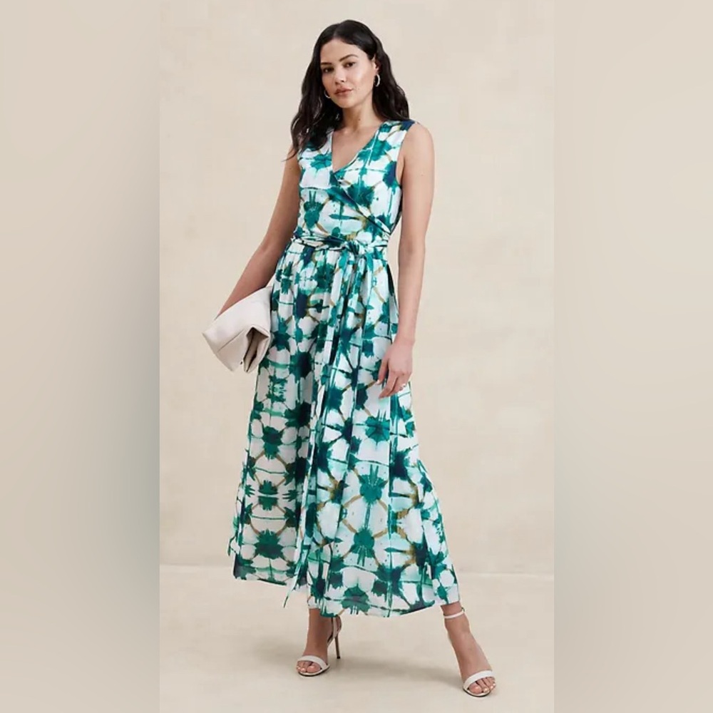 Banana Republic Voile Wrap-Waist Maxi Dress